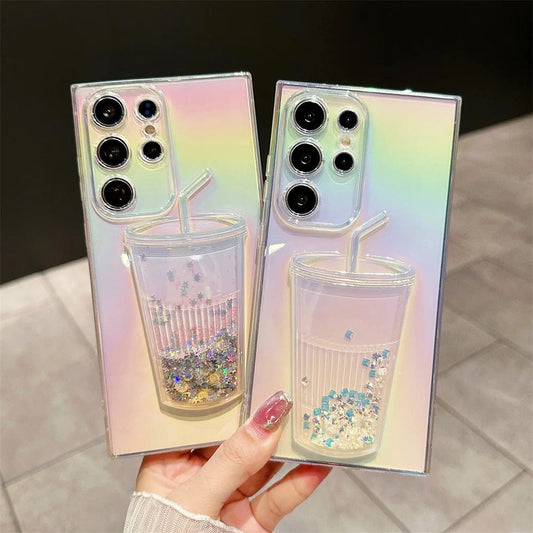 Chic Gradient Glittery Cup Case - Samsung