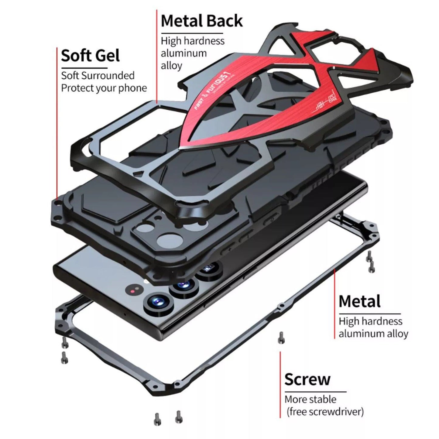 Metal Armor Heavy Duty Shockproof Case - Samsung