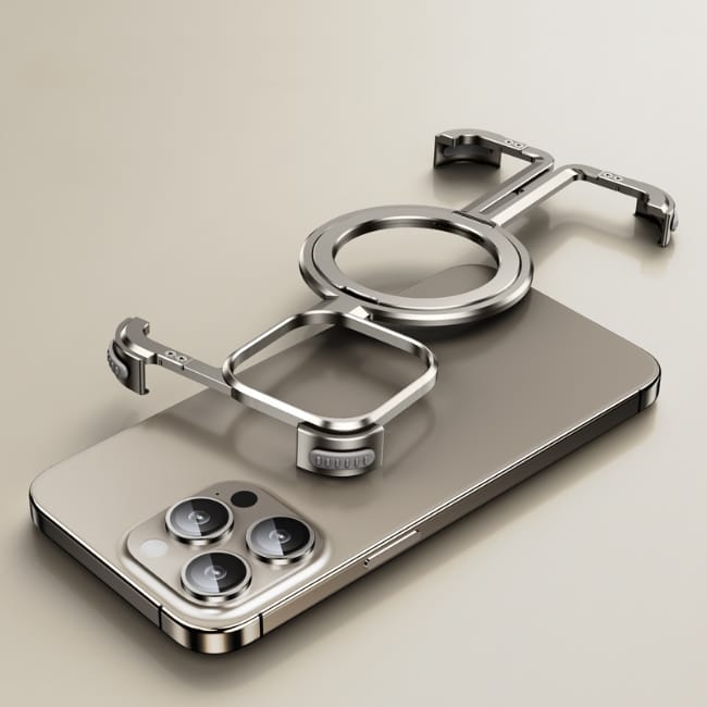 Shockproof Aluminum Frameless Ring iPhone Metal Case