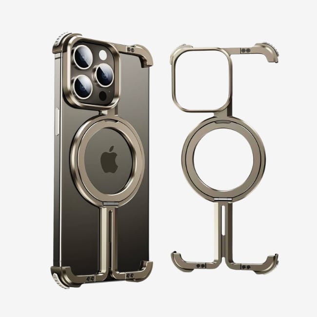 Shockproof Aluminum Frameless Ring iPhone Metal Case