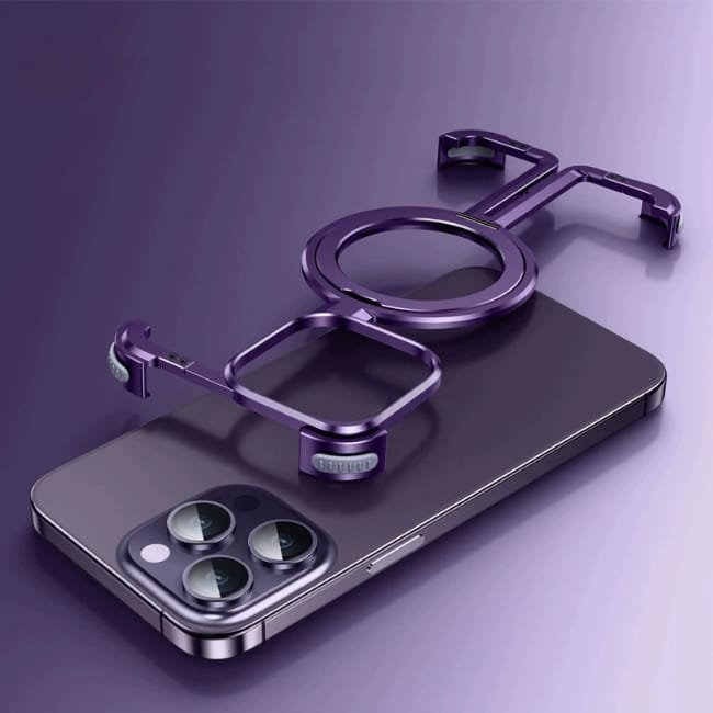 Shockproof Aluminum Frameless Ring iPhone Metal Case