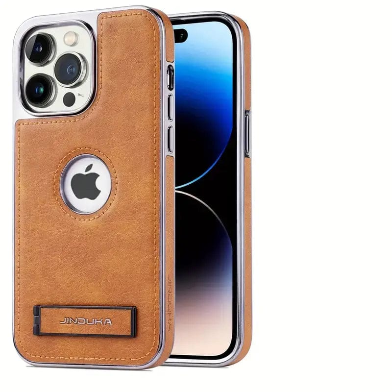 Exclusive Leather Bracket Holder iPhone Case