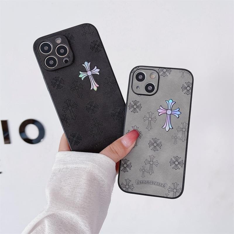 Cross Embossed Case For iPhone