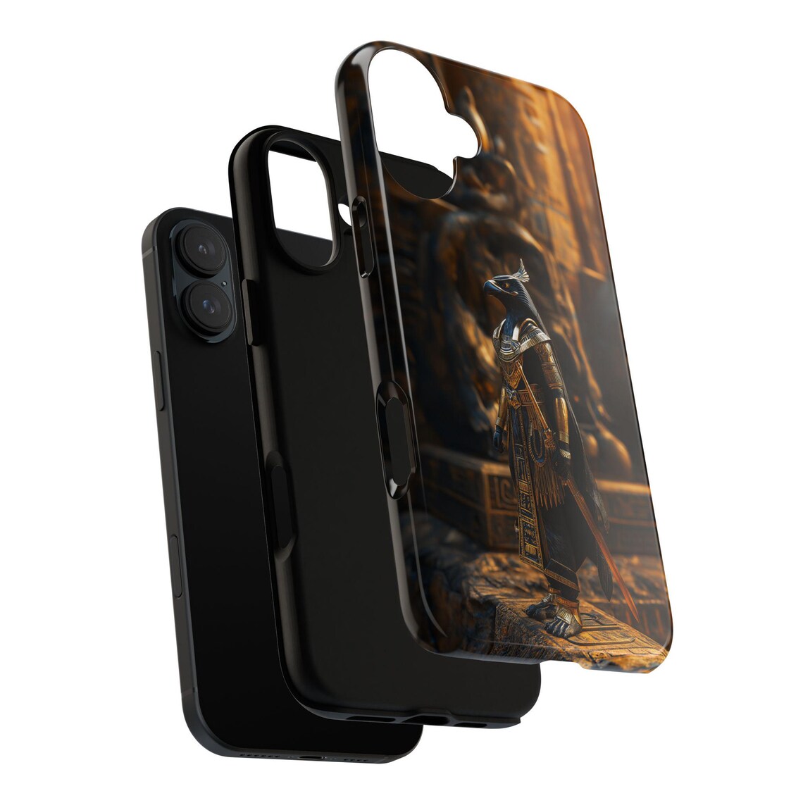 Horus Phone Case - Egyptian Gods Design, Gold HD Tough Case for iPhone