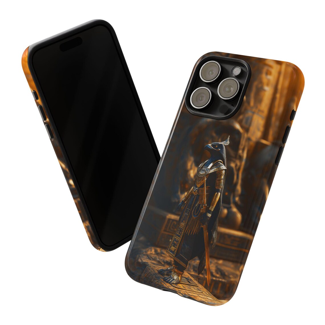 Horus Phone Case - Egyptian Gods Design, Gold HD Tough Case for iPhone