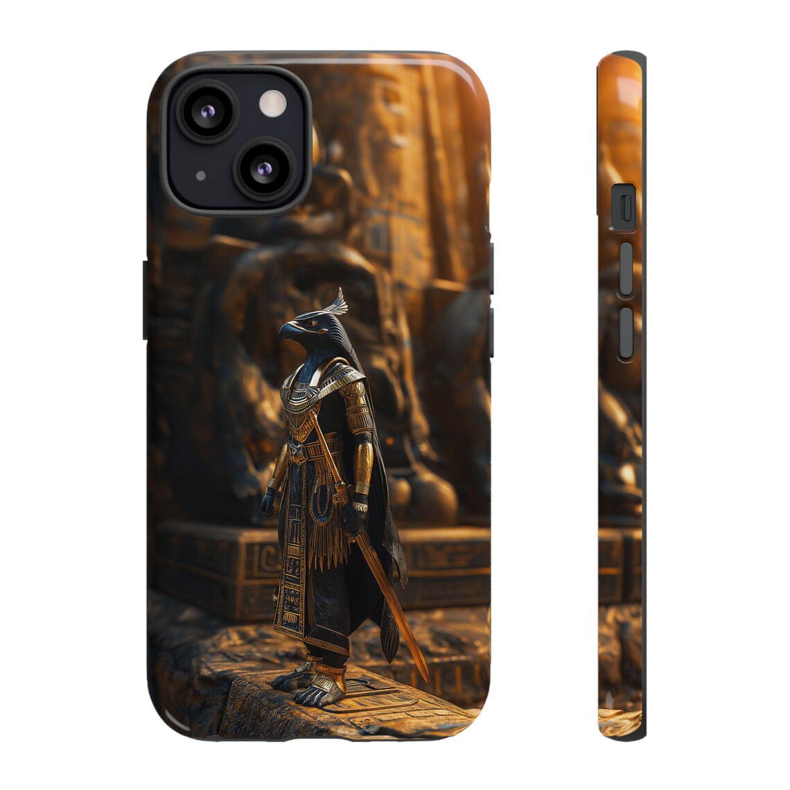 Horus Phone Case - Egyptian Gods Design, Gold HD Tough Case for iPhone