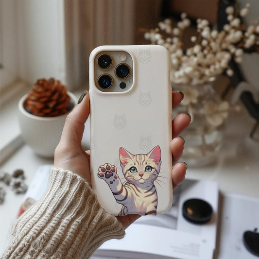 Egyptian Mau Waving Phone Case Matte Glossy - Compatible with iPhone