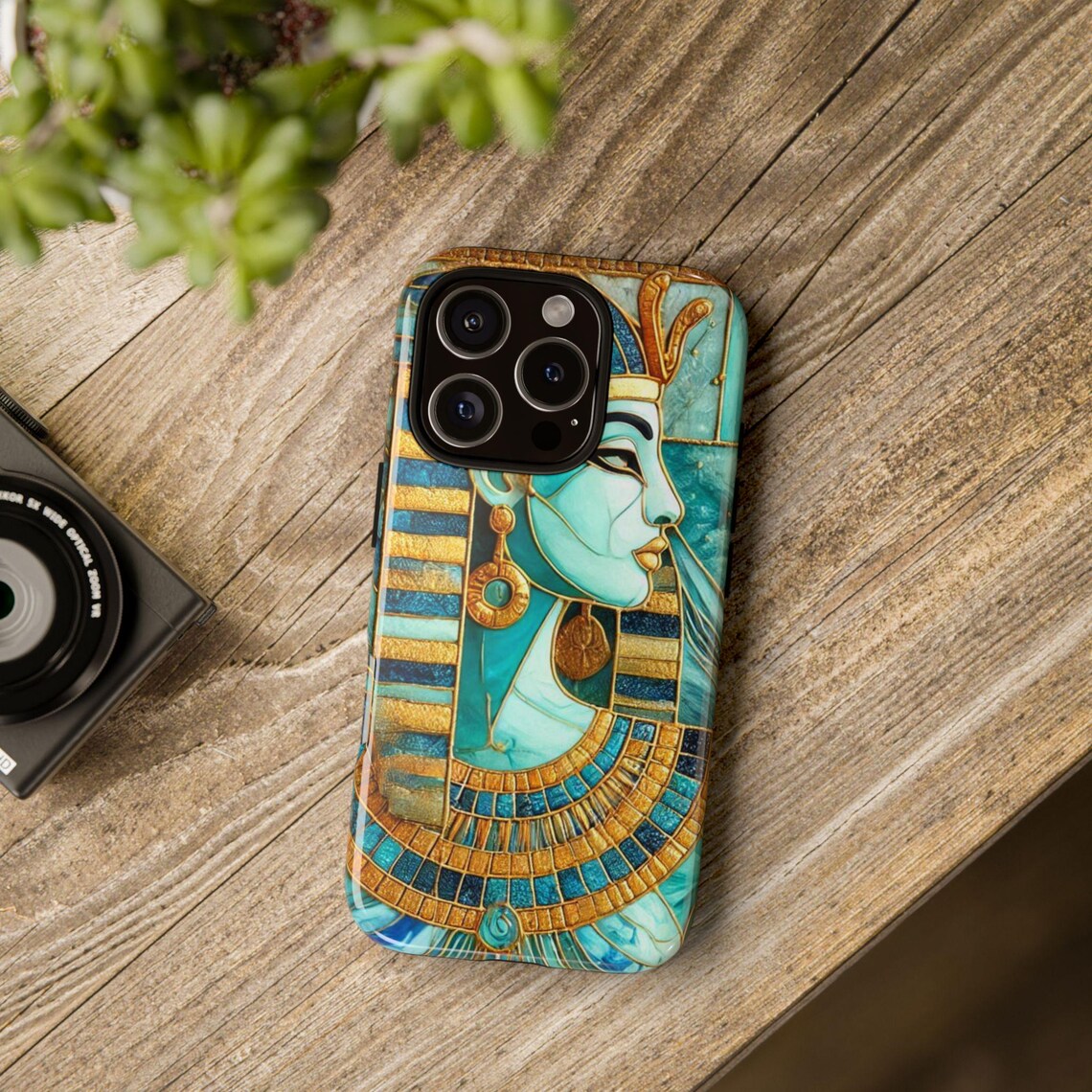 Egyptian Pharaoh Phone Case, Egypt Phone Cases, Gem Stone Phone Case for iPhone