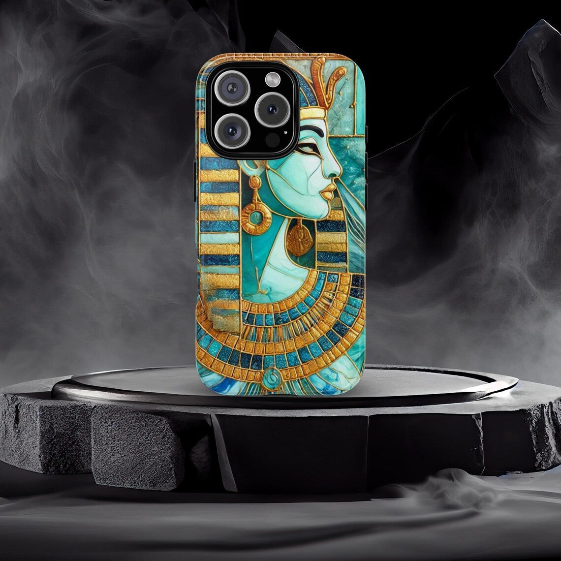 Egyptian Pharaoh Phone Case, Egypt Phone Cases, Gem Stone Phone Case for iPhone